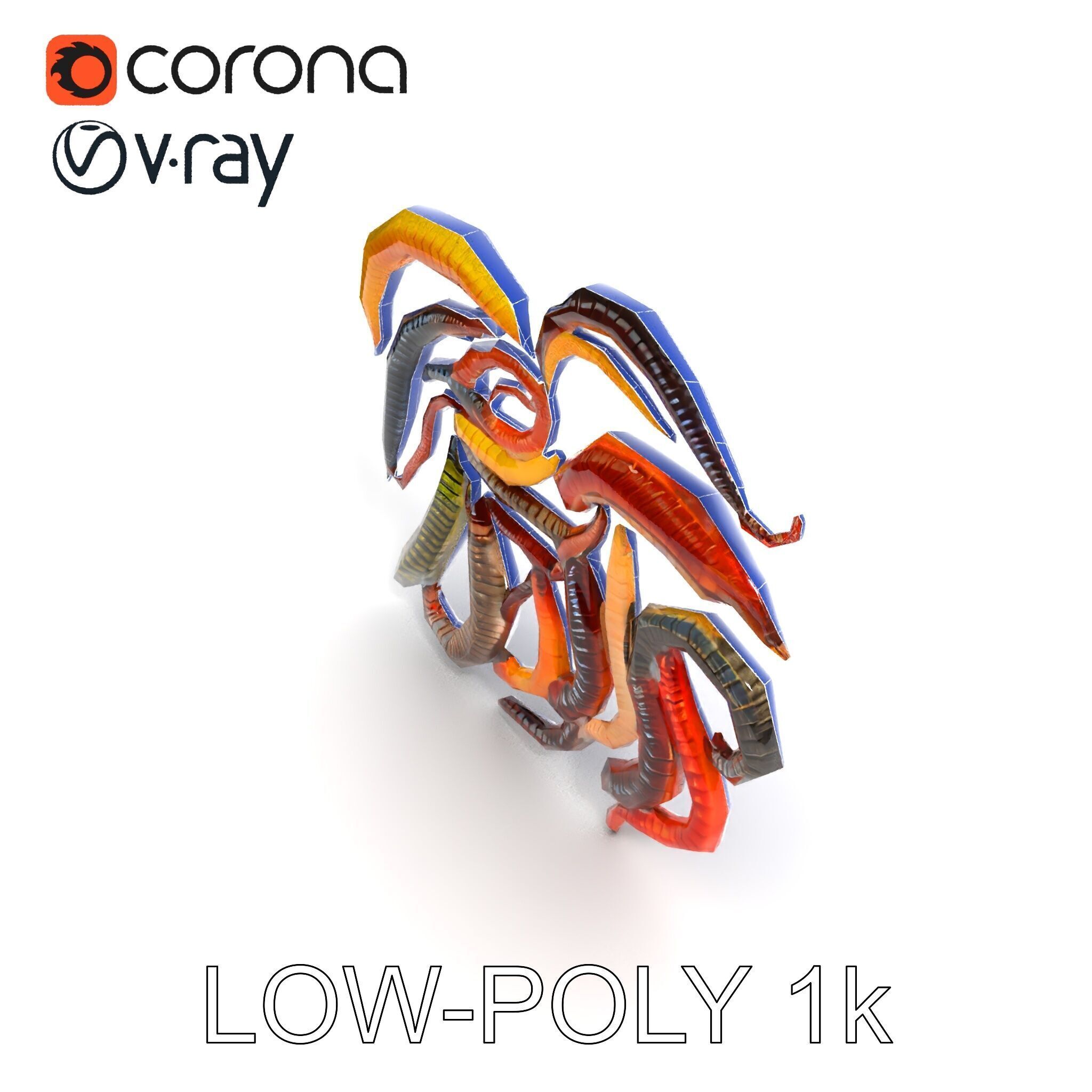 Realistic Centipede Model Pack Low-poly 3D model_7