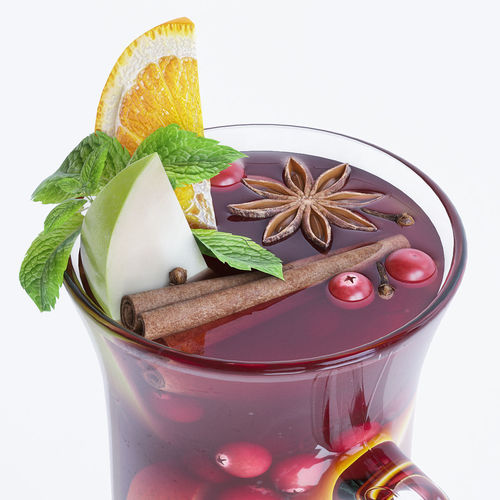 Glass Of Mulled Wine 3D model 3