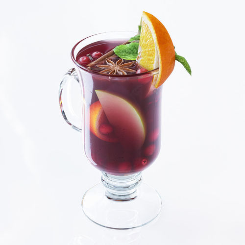 Glass Of Mulled Wine 3D model 4