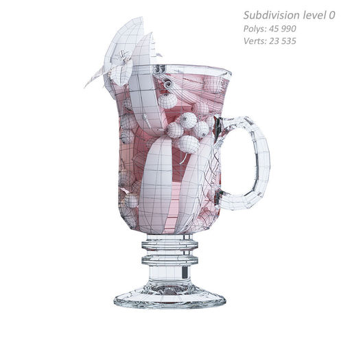 Glass Of Mulled Wine 3D model 5