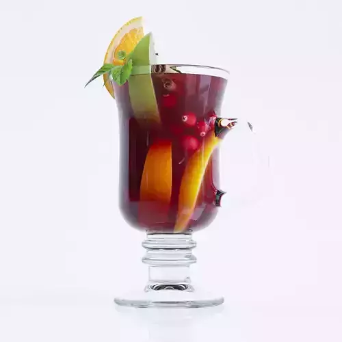 Glass Of Mulled Wine 3D model