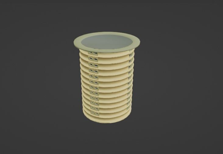 Modern Circular Apartment Building High-Rise 3D Model Low-poly 3D model_4