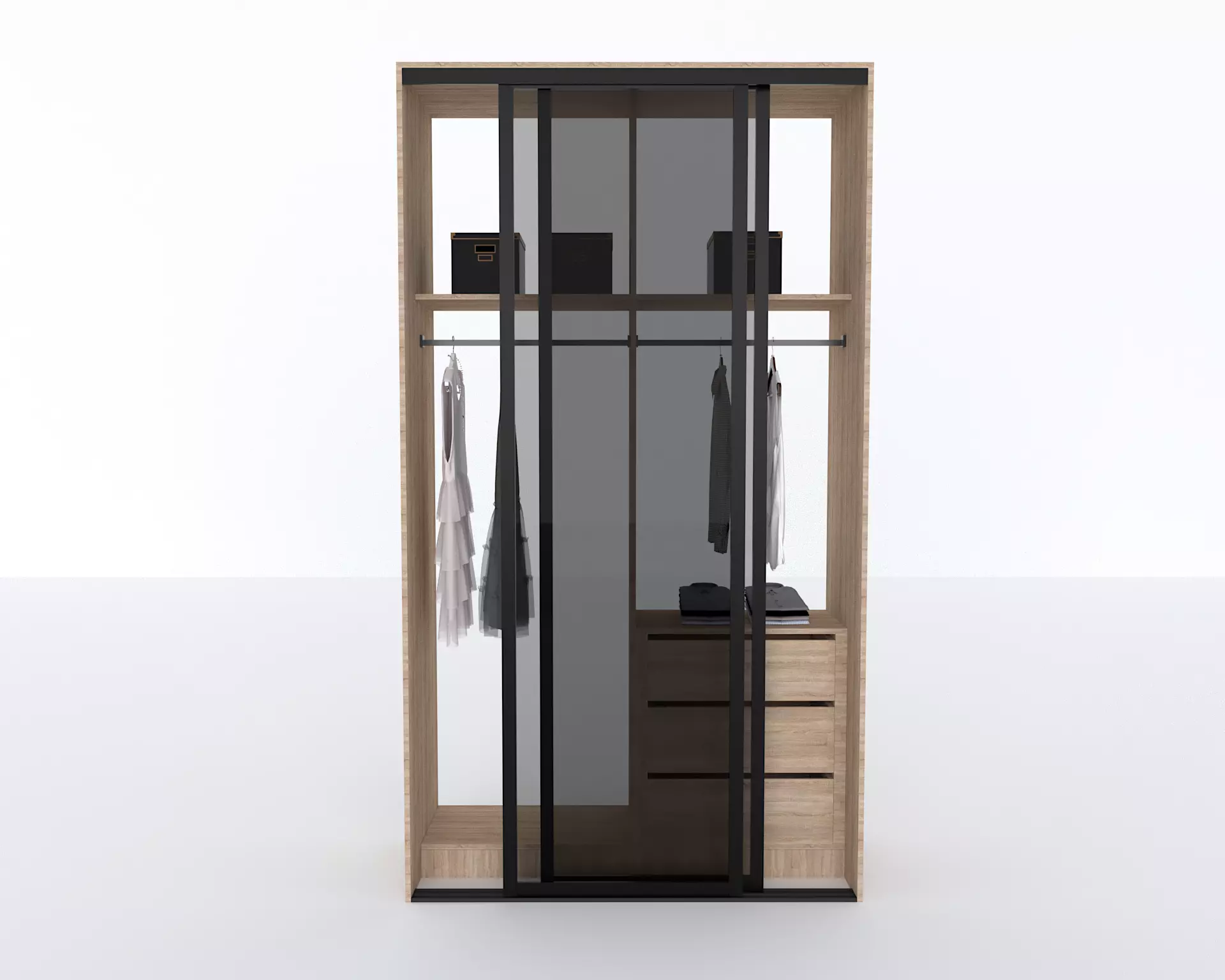 Elite Closets Line - Model 04 Low-poly 3D model_0