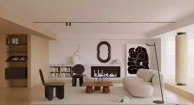 modern living room interior scenes 166