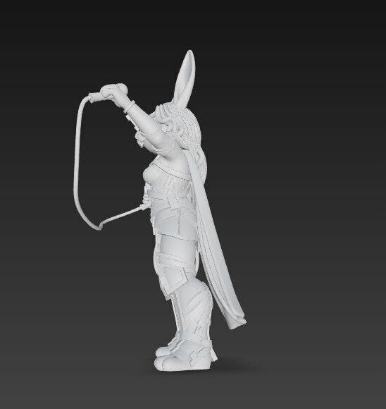 Rock Star from Wonderland Bunny Wonder Woman 3D Print Model 3D model_14