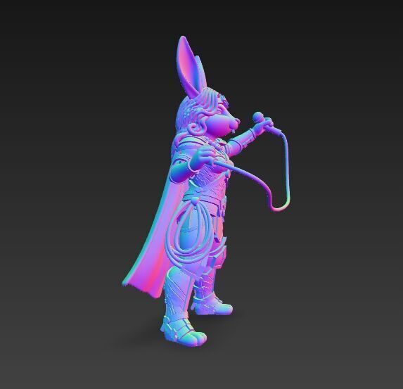 Rock Star from Wonderland Bunny Wonder Woman 3D Print Model 3D model_27