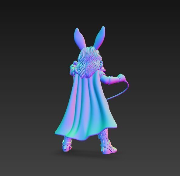 Rock Star from Wonderland Bunny Wonder Woman 3D Print Model 3D model_2