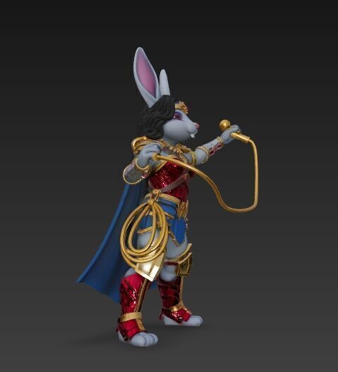 Rock Star from Wonderland Bunny Wonder Woman 3D Print Model 3D model_20
