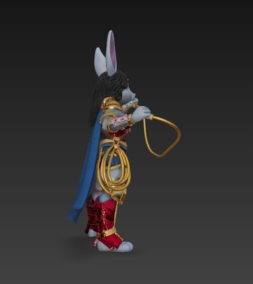 Rock Star from Wonderland Bunny Wonder Woman 3D Print Model 3D model_19