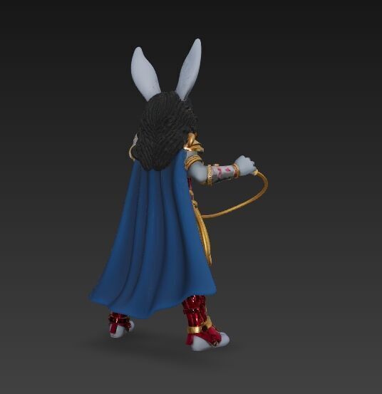 Rock Star from Wonderland Bunny Wonder Woman 3D Print Model 3D model_11