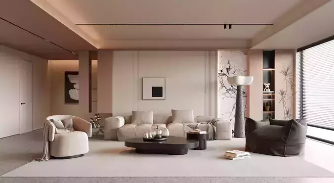 modern living room interior scenes 167