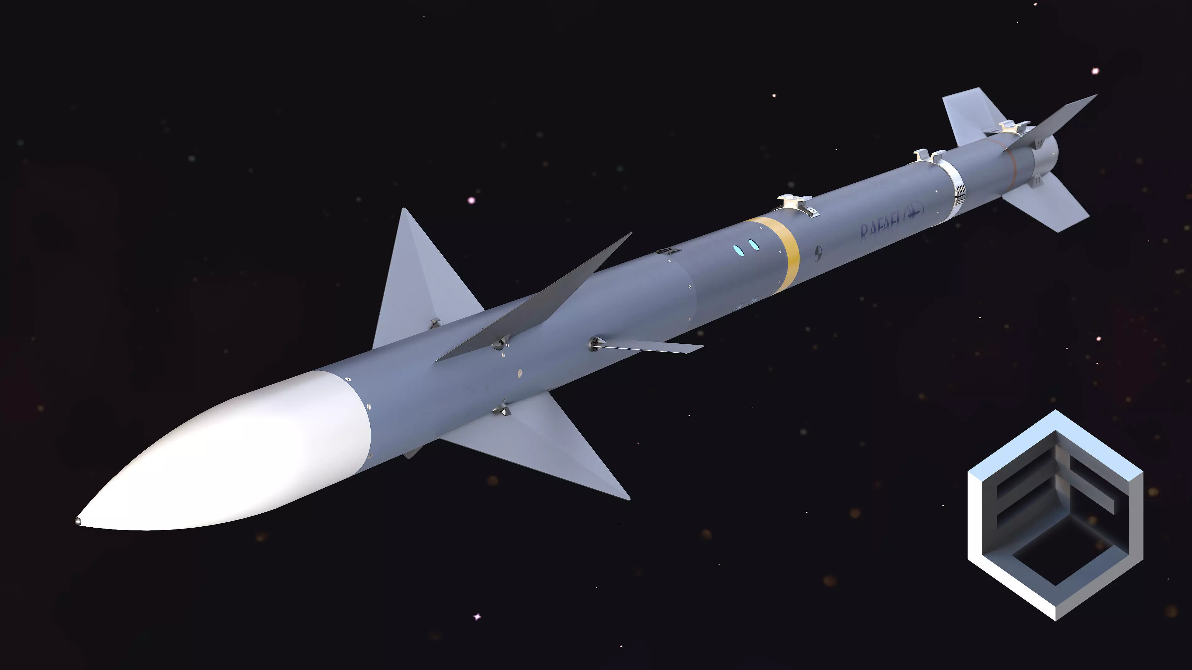I-Derby ER Long Range Air-to-Air Missile 3D model