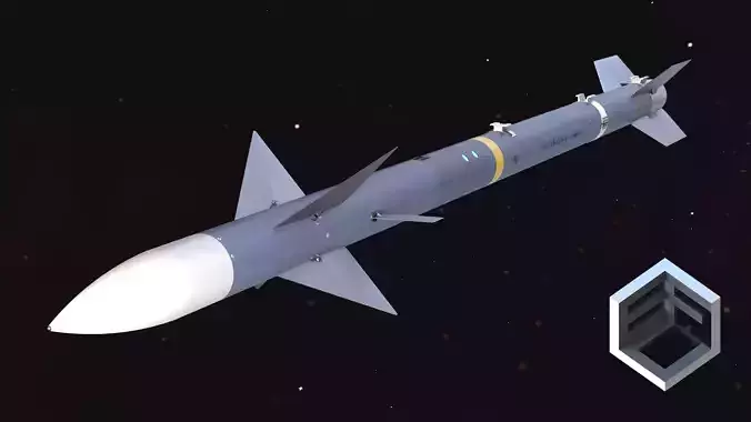 I-Derby ER Long Range Air-to-Air Missile 3D model
