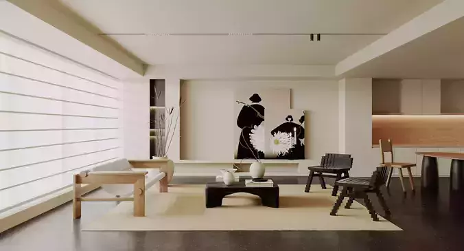 modern living room interior scenes 170