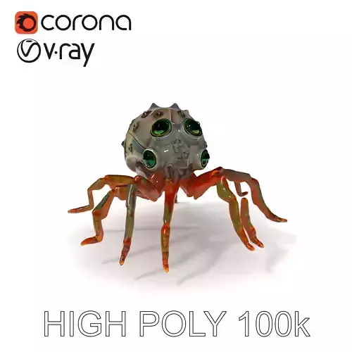 Steampunk Spider Model Pack for Creative Projects Low-poly 3D model