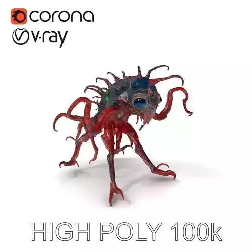 Alien Creature Model Pack with Tentacles and Eyes