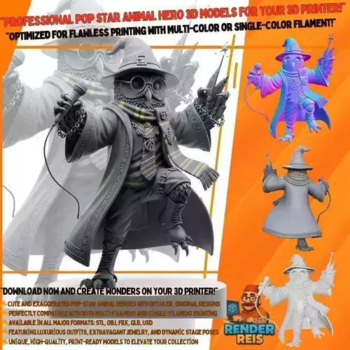 Wise Owl Wizard Rocker Harry Potter Inspired 3D Print Model