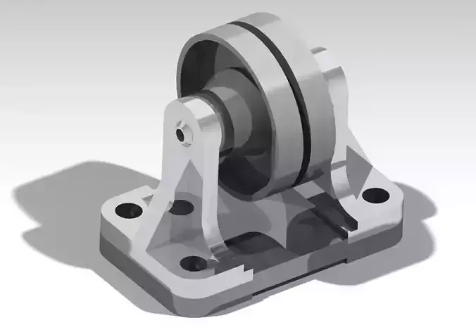 Generic Belt Conveyor Roller Support CAD Model 
