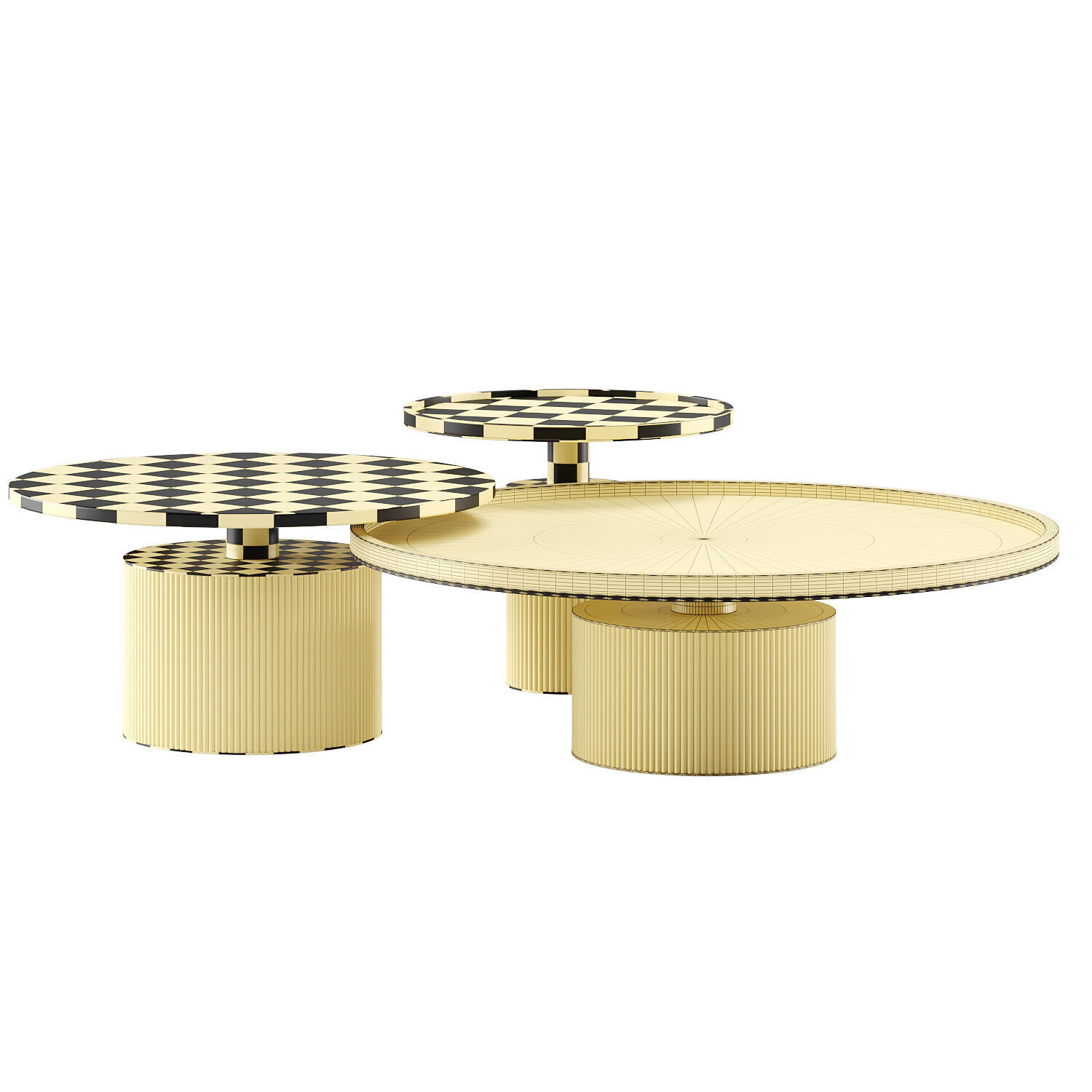 Tenor coffee table set 3D model_5