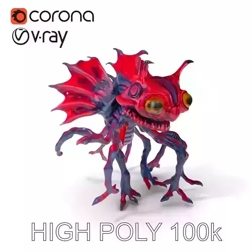 Fantasy Creature Model Pack with Winged Insectoid Details