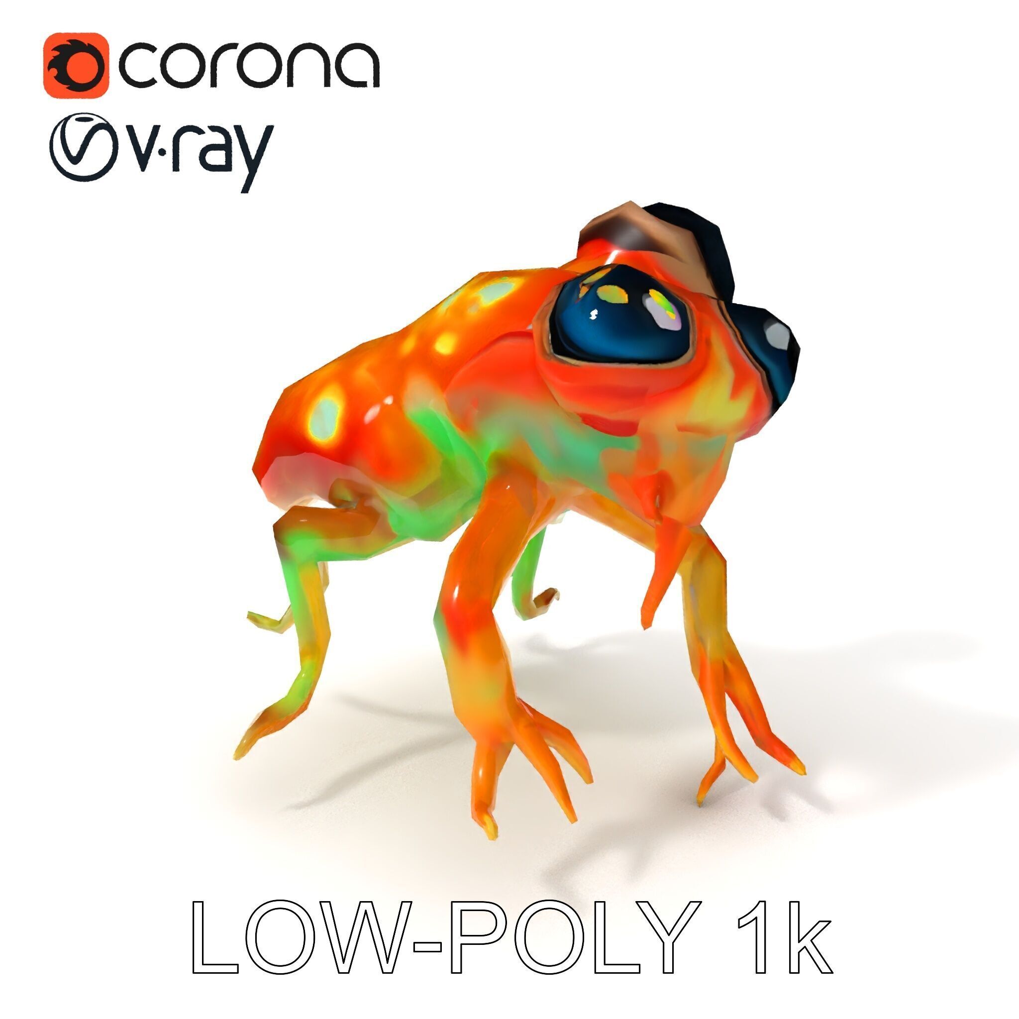 Colorful Alien Creature D Model Pack Low-poly 3D model_20