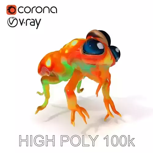 Colorful Alien Creature D Model Pack