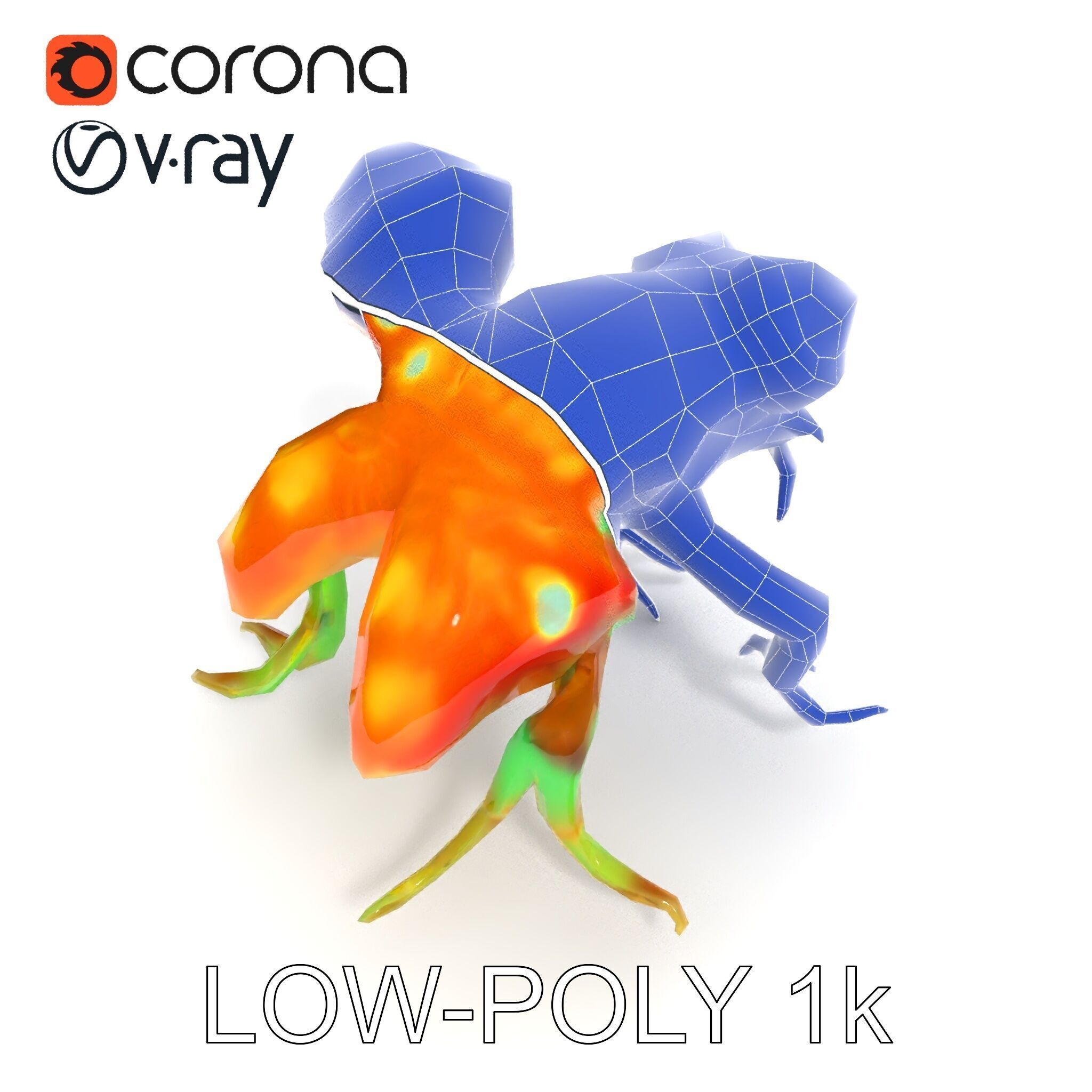 Colorful Alien Creature D Model Pack Low-poly 3D model_34