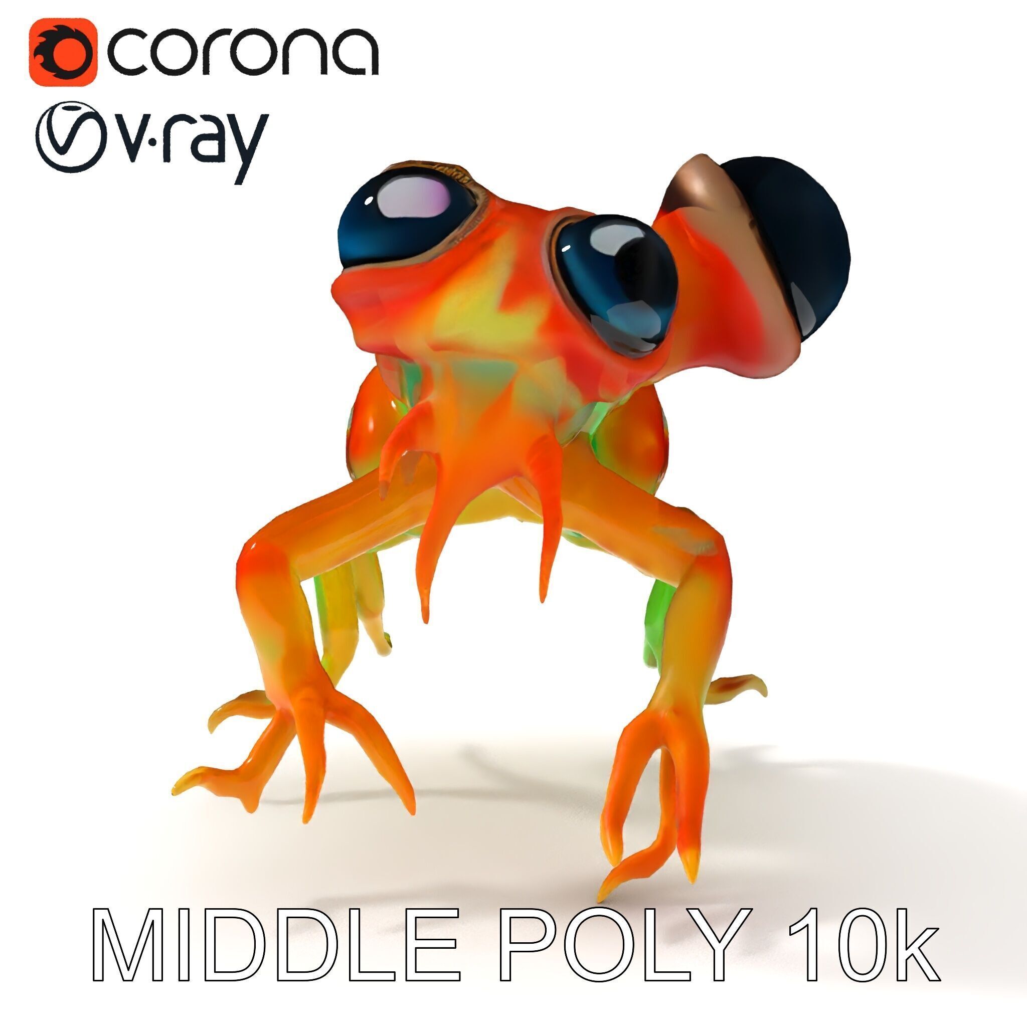 Colorful Alien Creature D Model Pack Low-poly 3D model_25