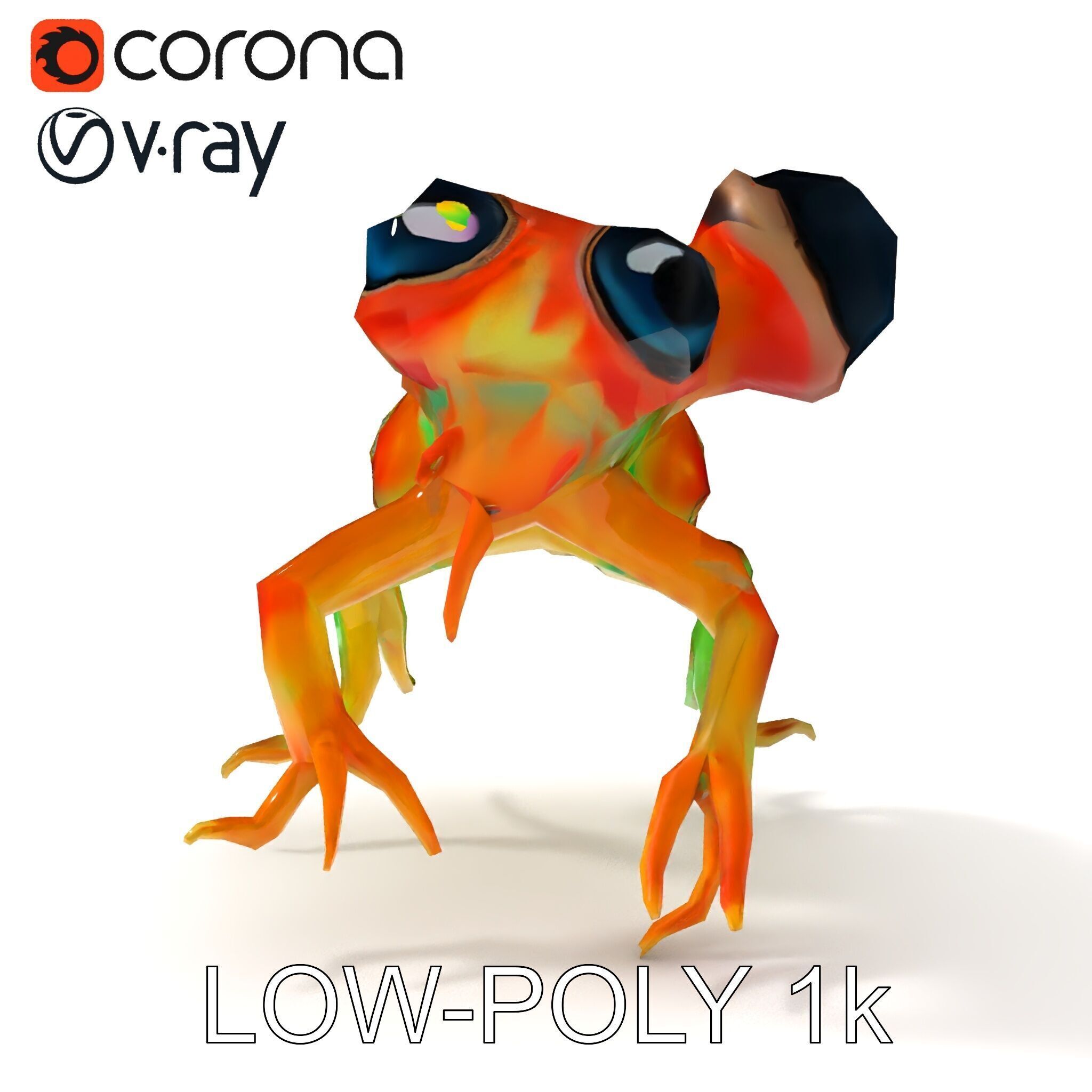 Colorful Alien Creature D Model Pack Low-poly 3D model_31