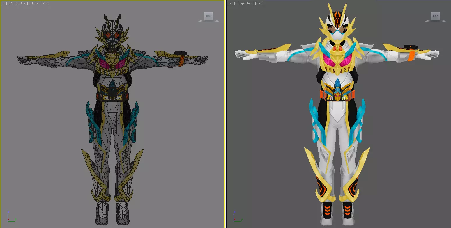 Kamen Rider Platina Gotchard 3d model 3D model