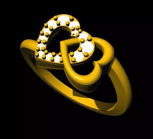 heart ring 3dm file 3D print model_0