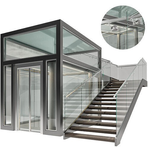 ELEVATOR and STAIRS NO10 A 3D model