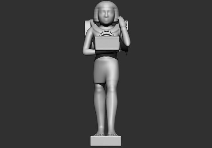 Egyptian Servant Statue o low poly stl 3d printable model 3D print model