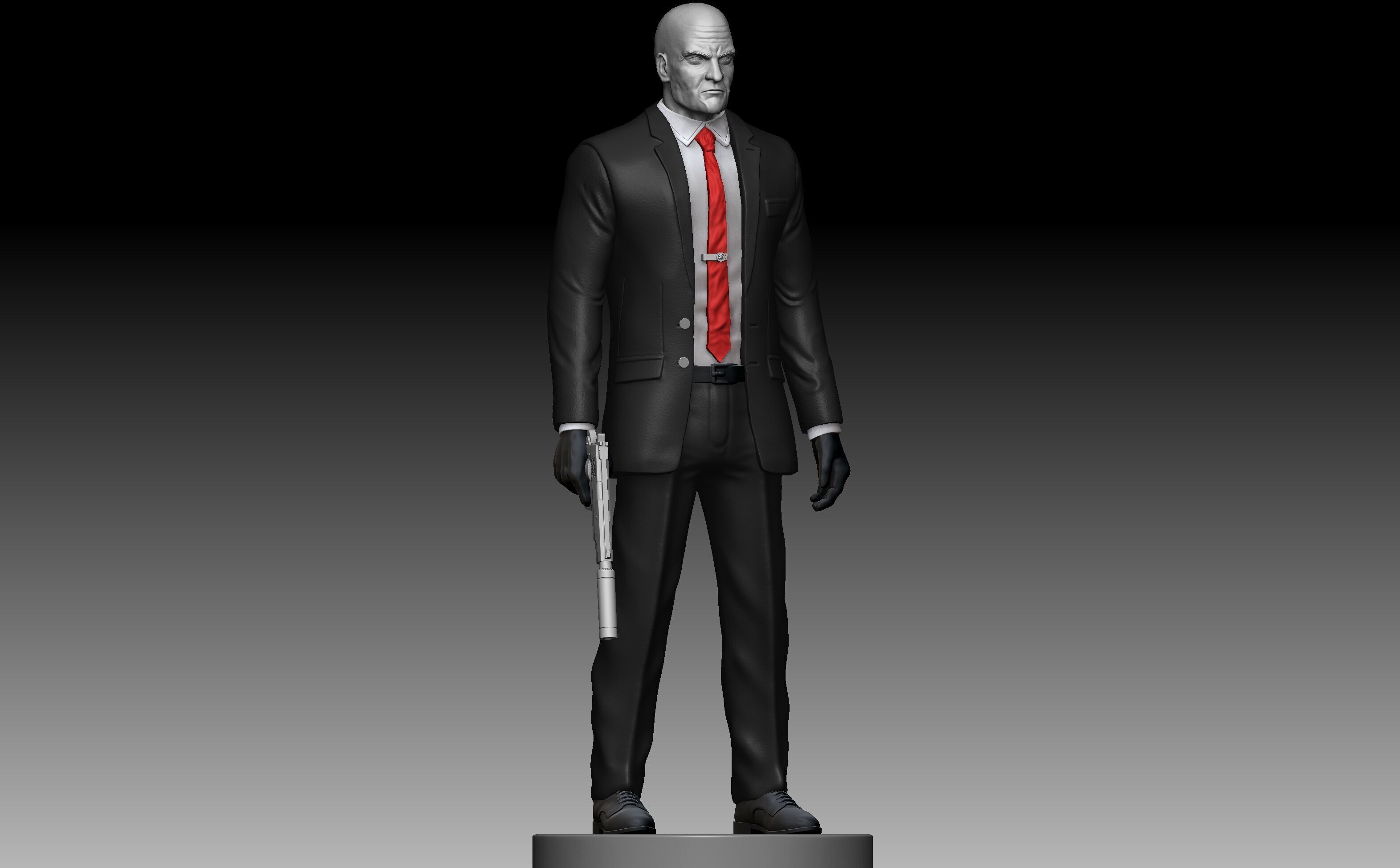 agent 47 3D print model_1