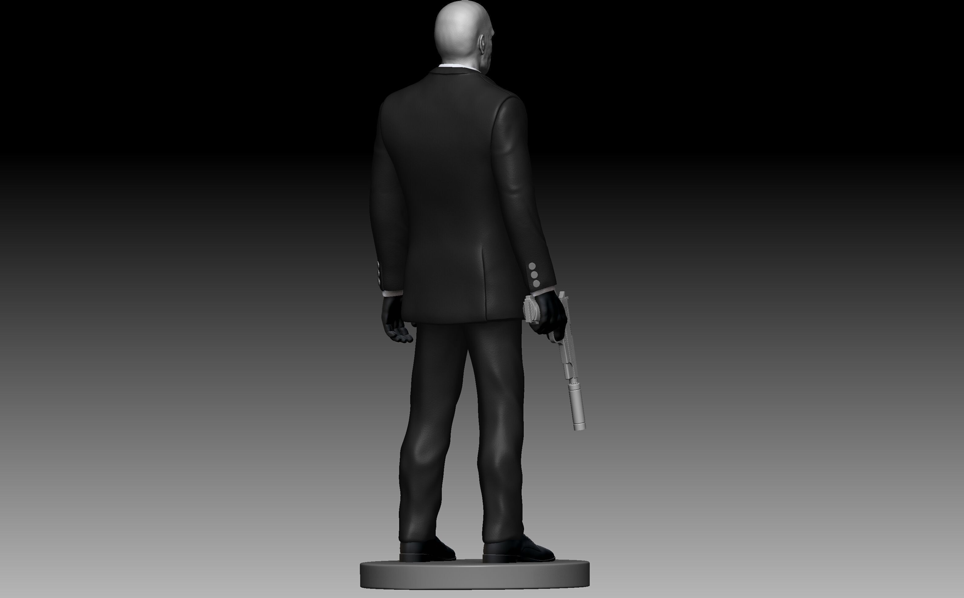 agent 47 3D print model_2