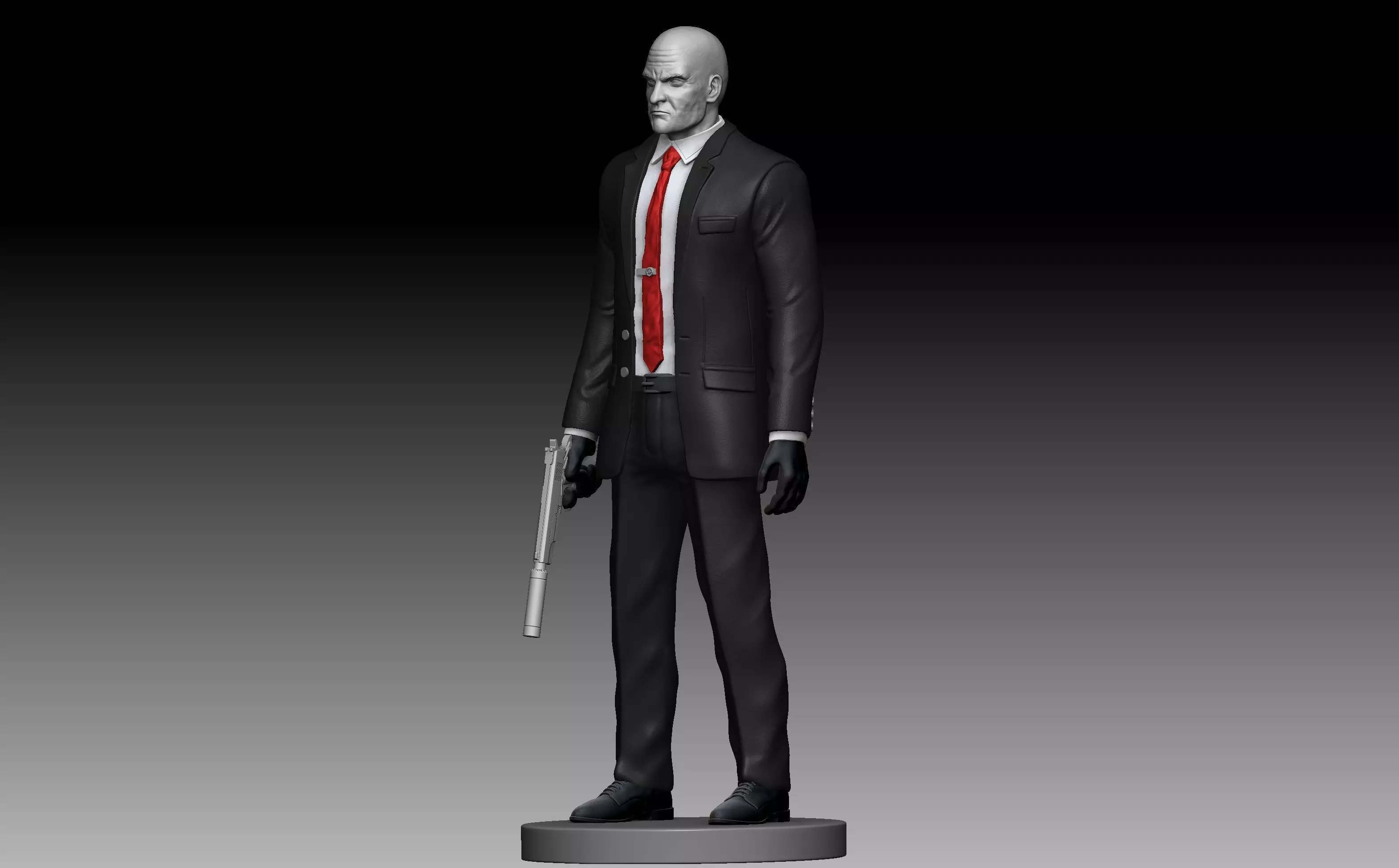 agent 47 3D print model_0