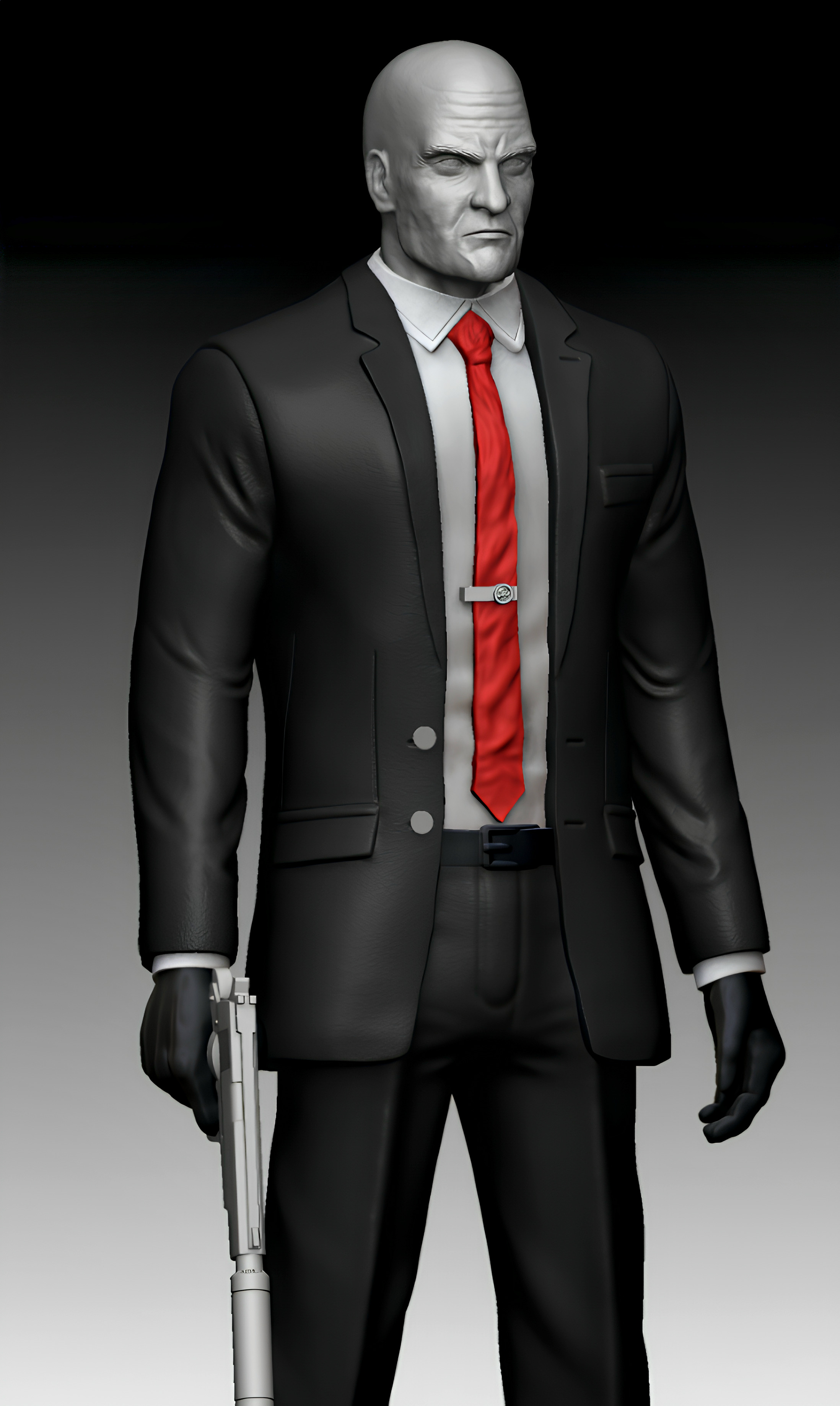 agent 47 3D print model_3
