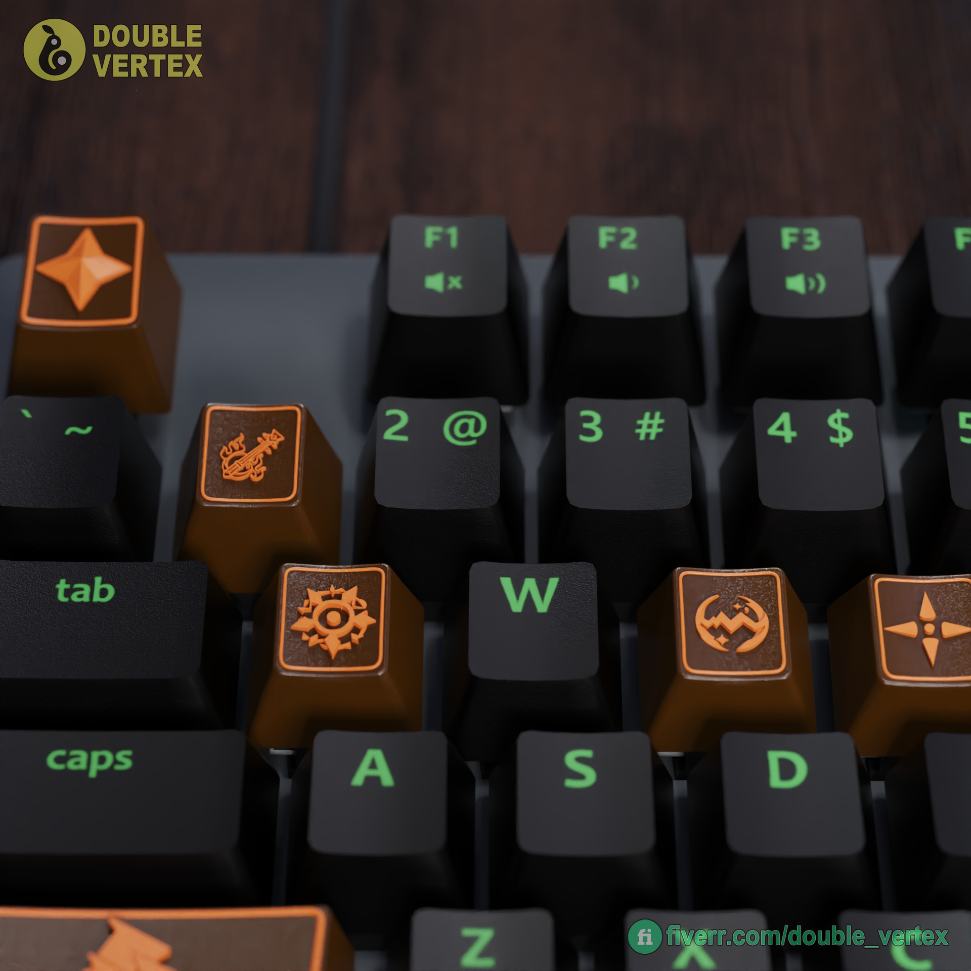 Genshin Impact Xinyan Keycaps - OEM Profile Free 3D print model_1