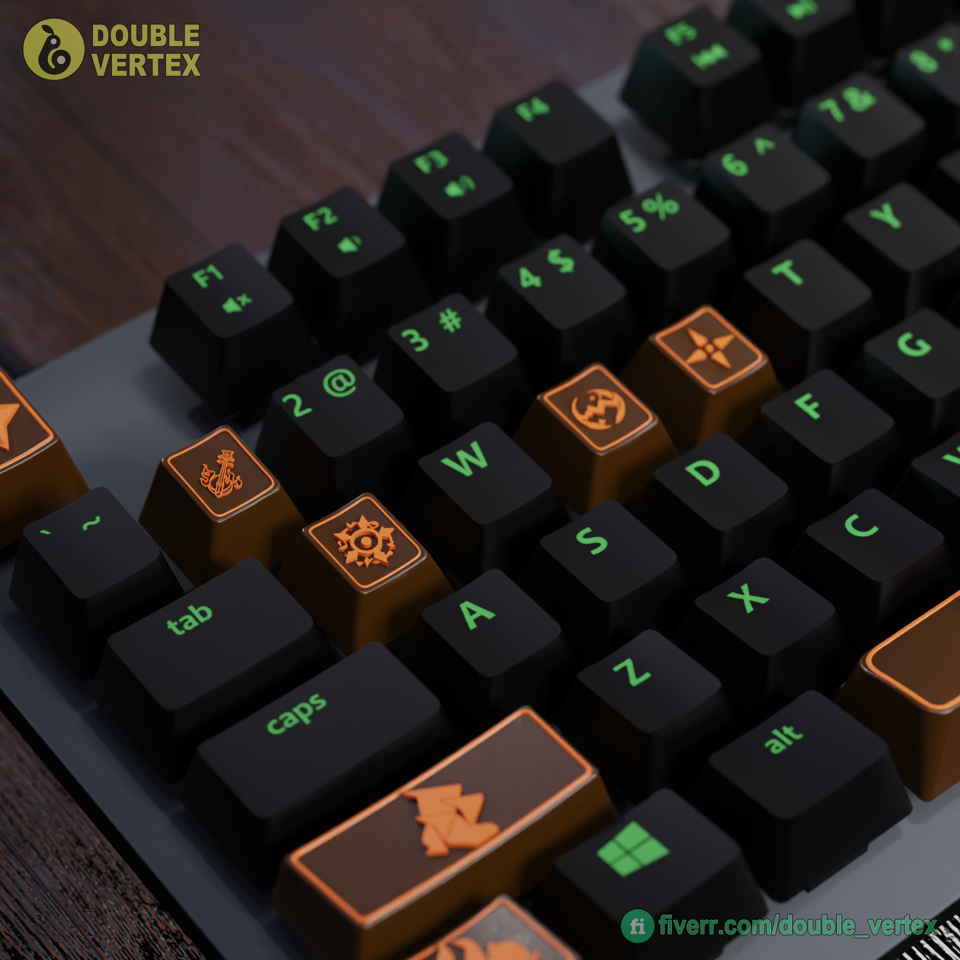 Genshin Impact Xinyan Keycaps - OEM Profile Free 3D print model_2