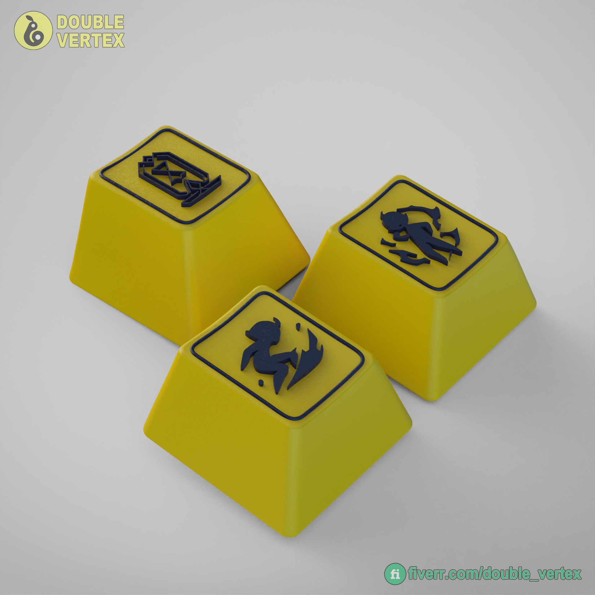 Genshin Impact Sethos Keycaps - OEM Profile 3D print model_3