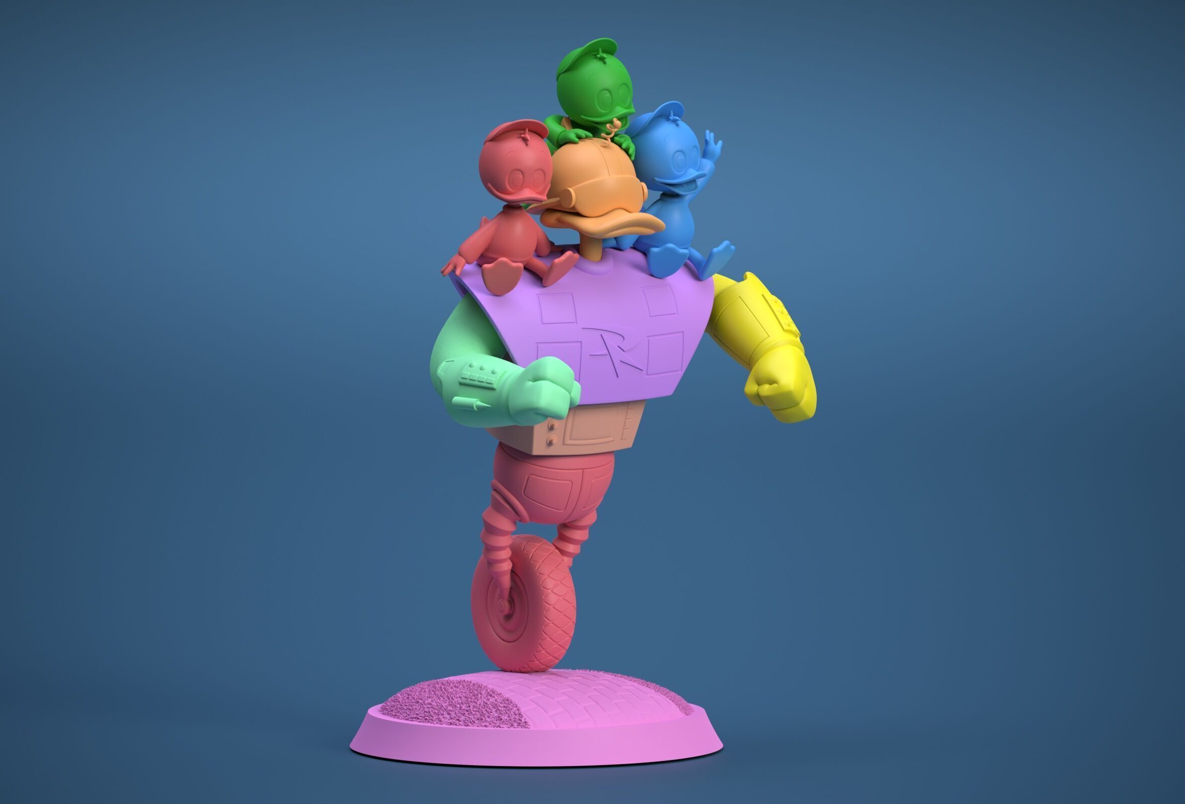 roboduck and friends 3D print model_13