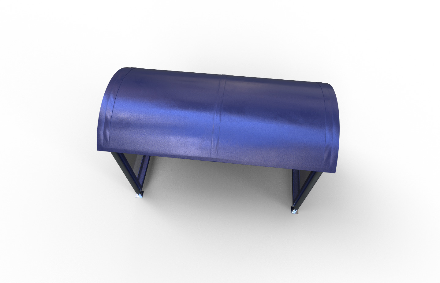 Pack 2 Modern bus stop Low-poly 3D model_6