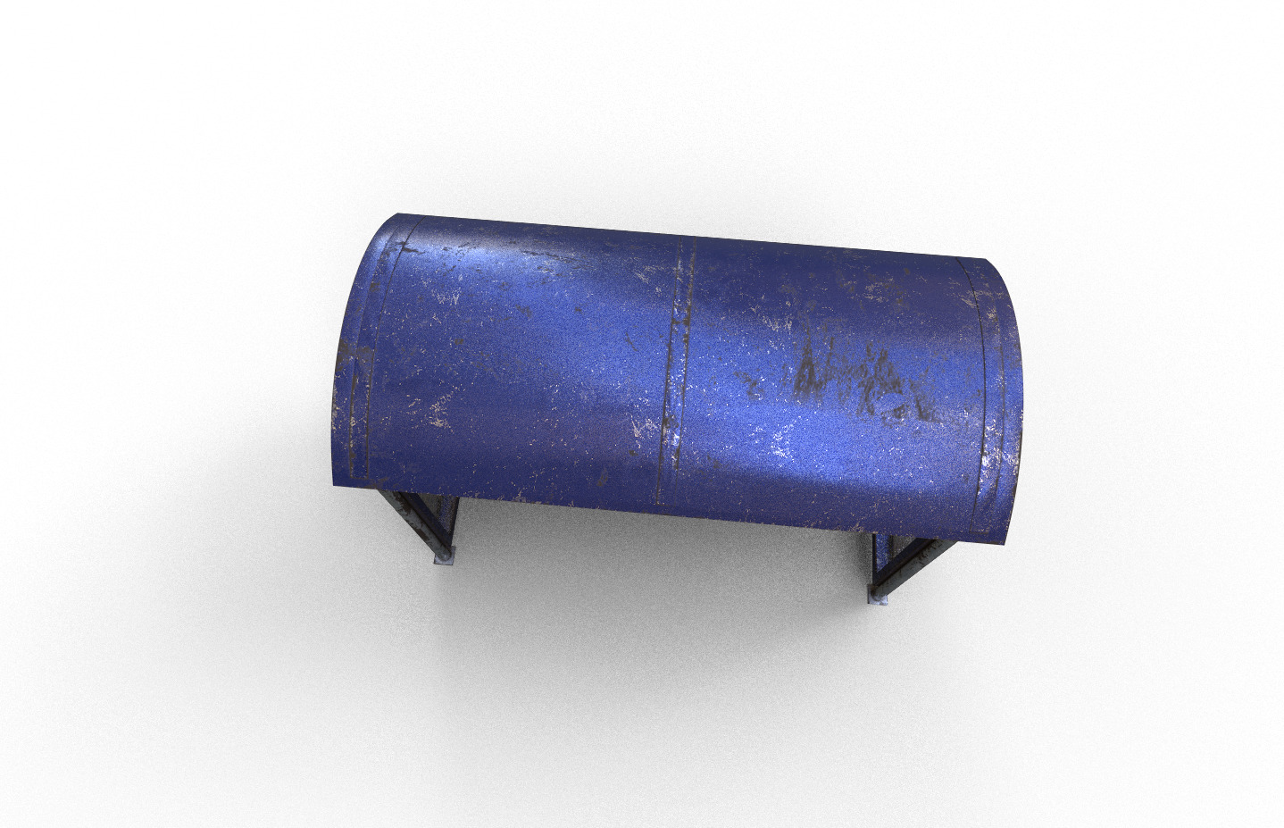 Pack 2 Modern bus stop Low-poly 3D model_12