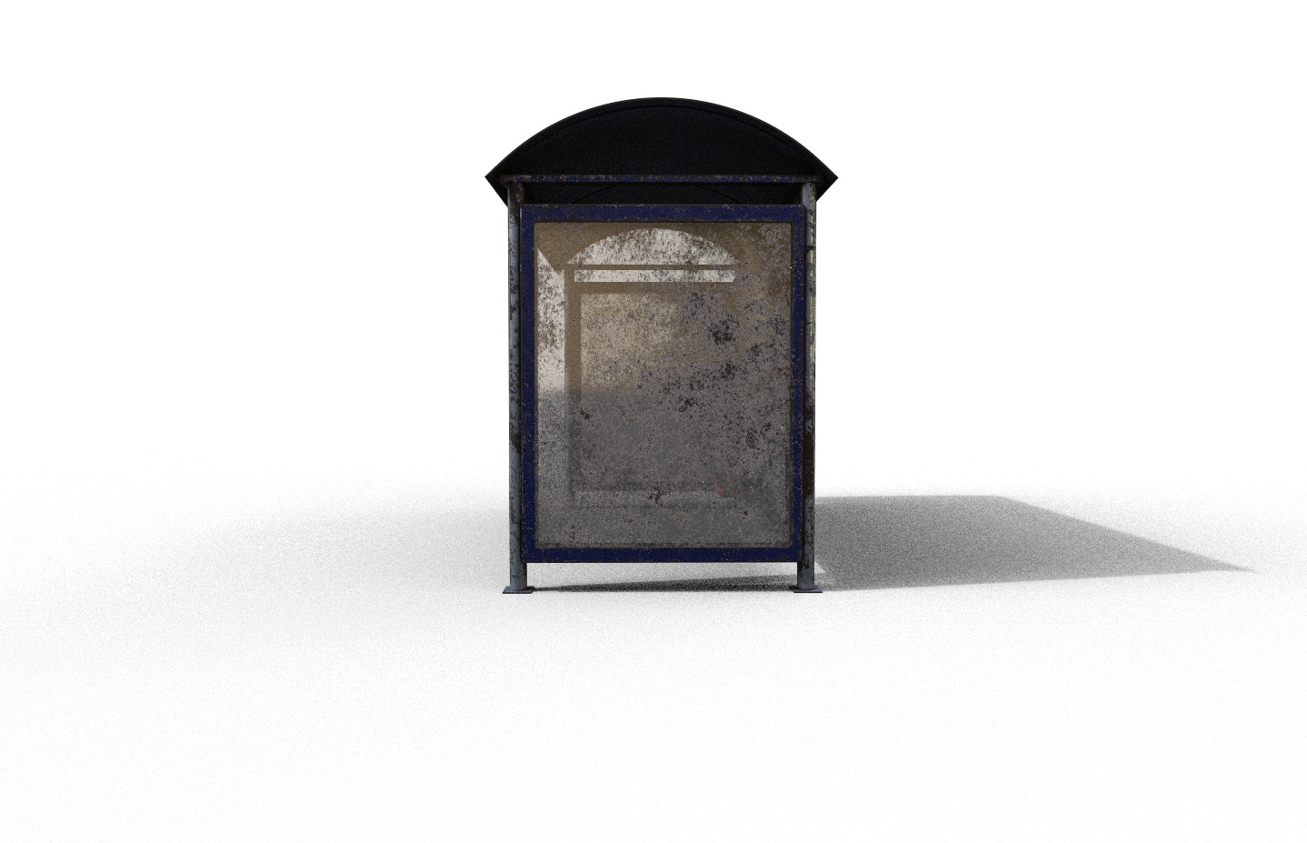 Pack 2 Modern bus stop Low-poly 3D model_10