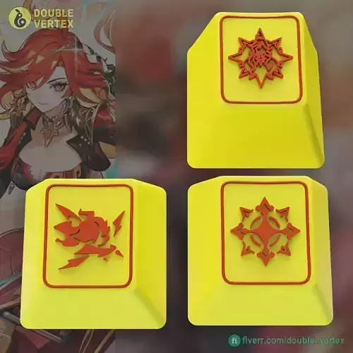 Genshin Impact Mavuika Keycaps - OEM Profile