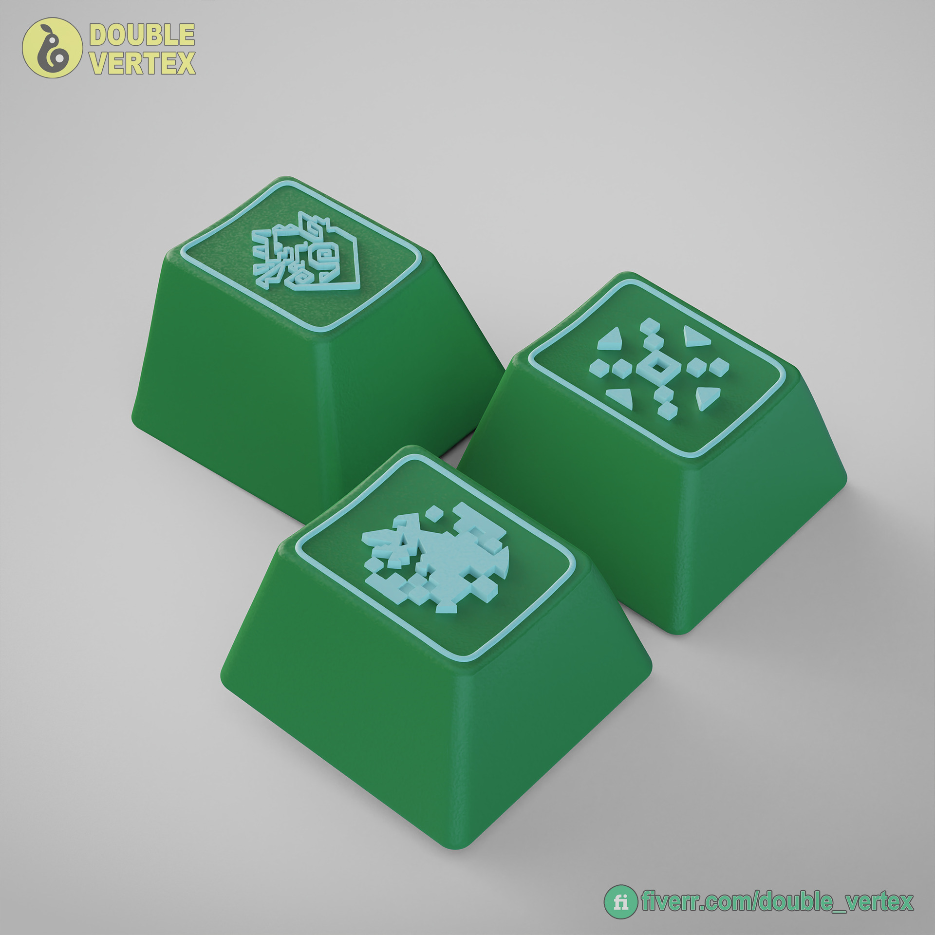 Genshin Impact Kinich Keycaps - OEM Profile Free 3D print model_3