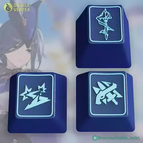 Genshin Impact Clorinde Keycaps - OEM Profile 3D print model