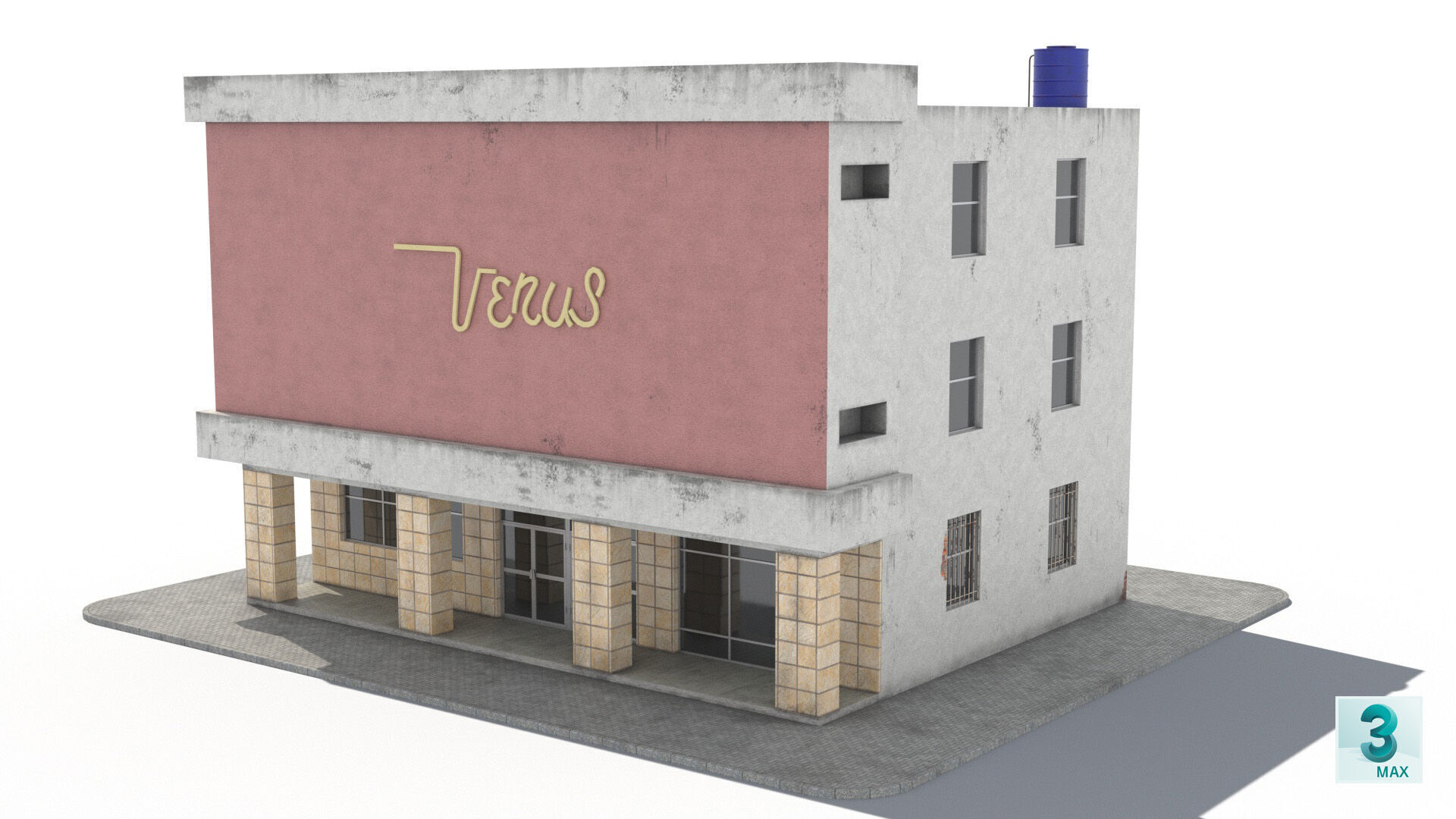 Building Venus Low-poly 3D model_6