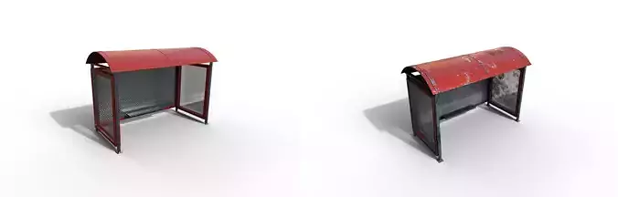 Pack 2 Modern bus stop