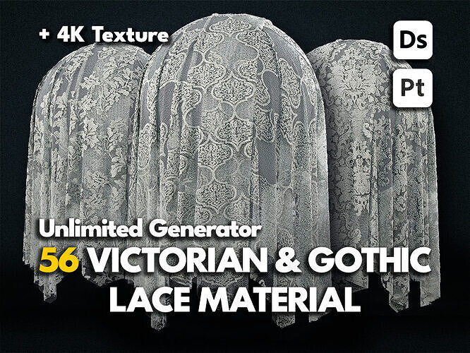 Victorian Gothic Lace 56 PBR Materials